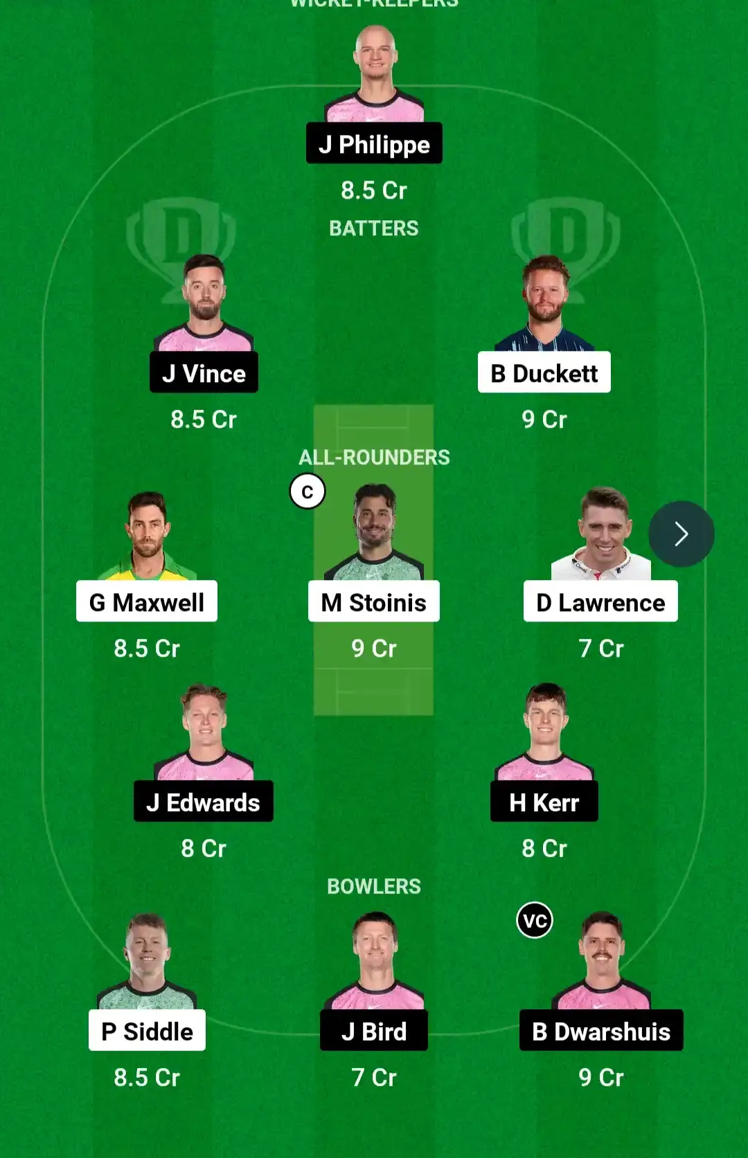 STA VS SIX Dream11 Prediction Team 1